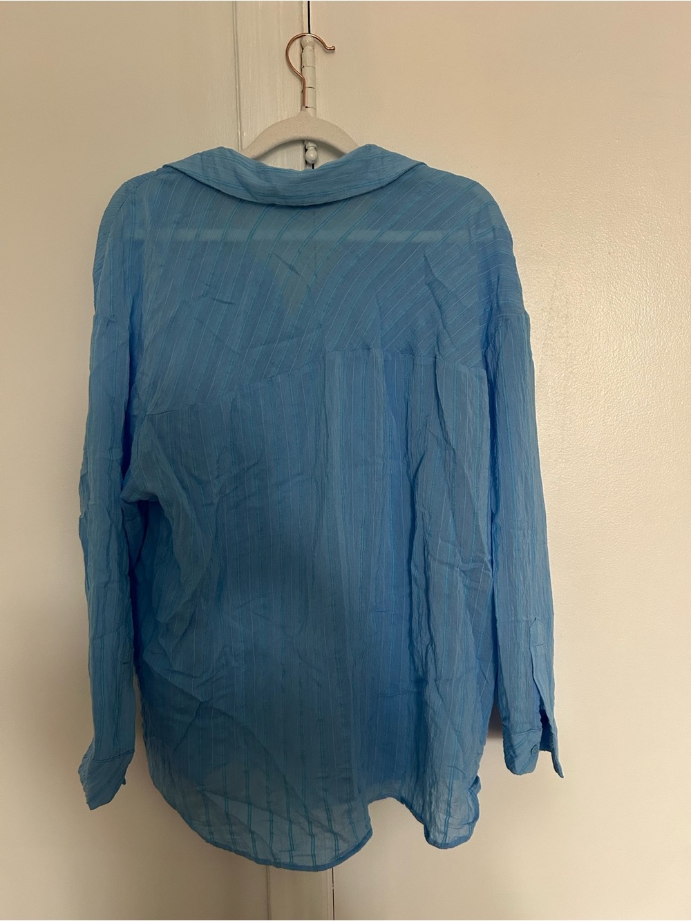 Zara Light Blue Button-Up Shirt - Picture 5 of 6